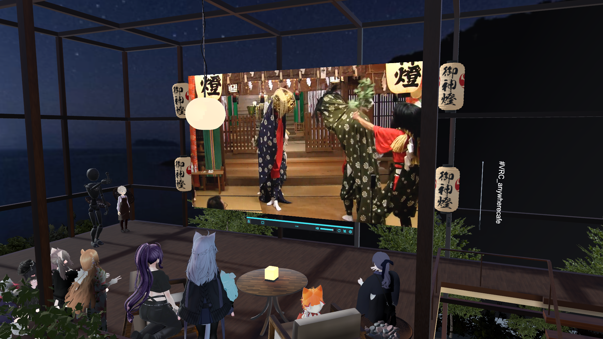 パブリックビューイングの様子